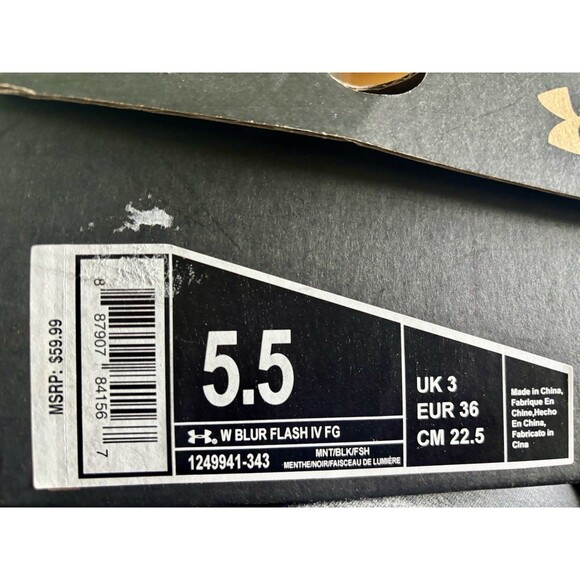 Under Armour W Blur Flash IV FG Women’s Girls Youth Soccer Cleats Size 5.5 New - Picture 6 of 7